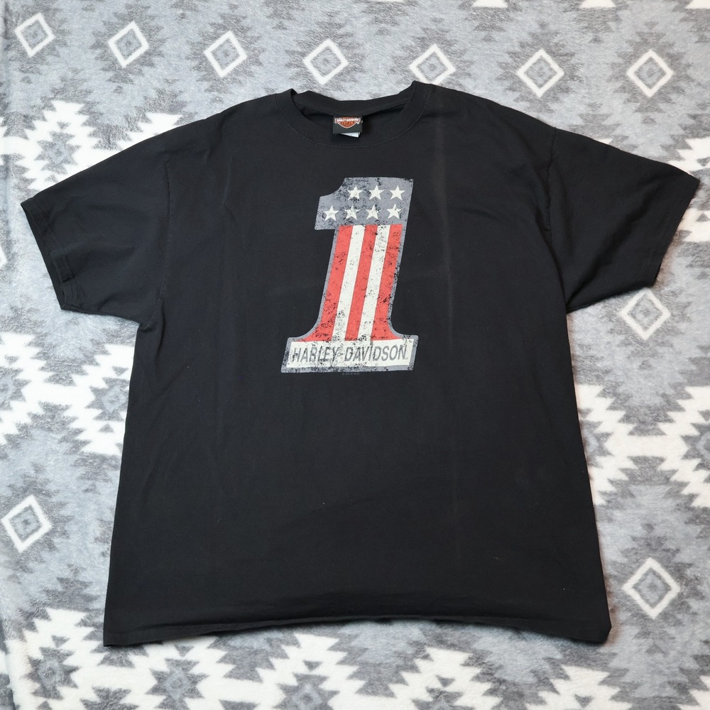 Harley Davidson Big Sky Montana Eagle #1 Logo Black T-Shirt XL Hachet